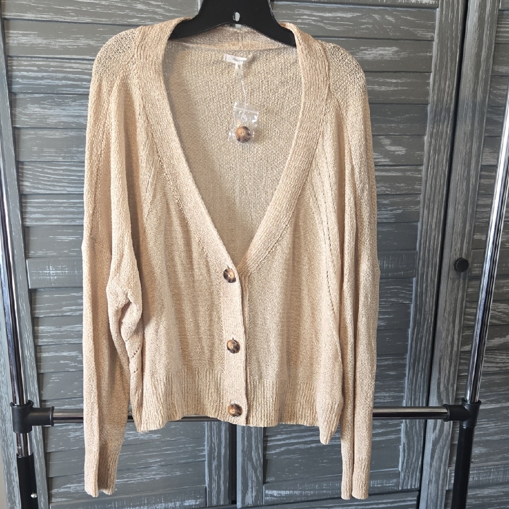 Maurices Tan Button-Up Cardigan